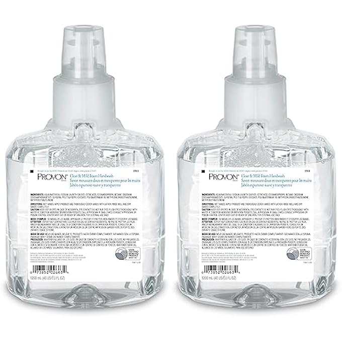 PROVON 1941-02 CLEAR AND MILD FOAM HANDWASH, 1200 ML LTX-12 REFILL (PACK OF 2) - Image 1